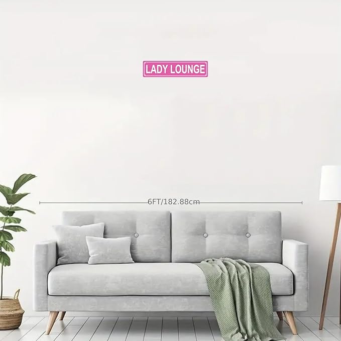 LADY LOUNGE Space Metal Tin Street Sign Bar Cafe Garage Cave Home Room Wall - Image 3