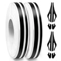 Spurtar Car Pinstripe Tape, 2 Rolls x 32Ft Pinstriping Automotive Tape Racing Stripes, Black Vinyl Pinstripe Decals for Car, Motorcycle and Boat DIY Stickers,1/5” Stripe+ 1/10" Gap+ 1/10” Stripe