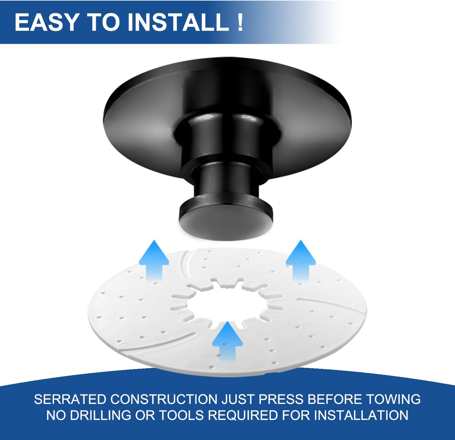 5th Wheel Hitch Lube Plate - Stop Squeaky Fifth Wheel Hitch Noise, 10 Inch Fifth Wheel Plate Protects RV & Camper from Friction Damage, Third Generation Upgrade No Grease Mess