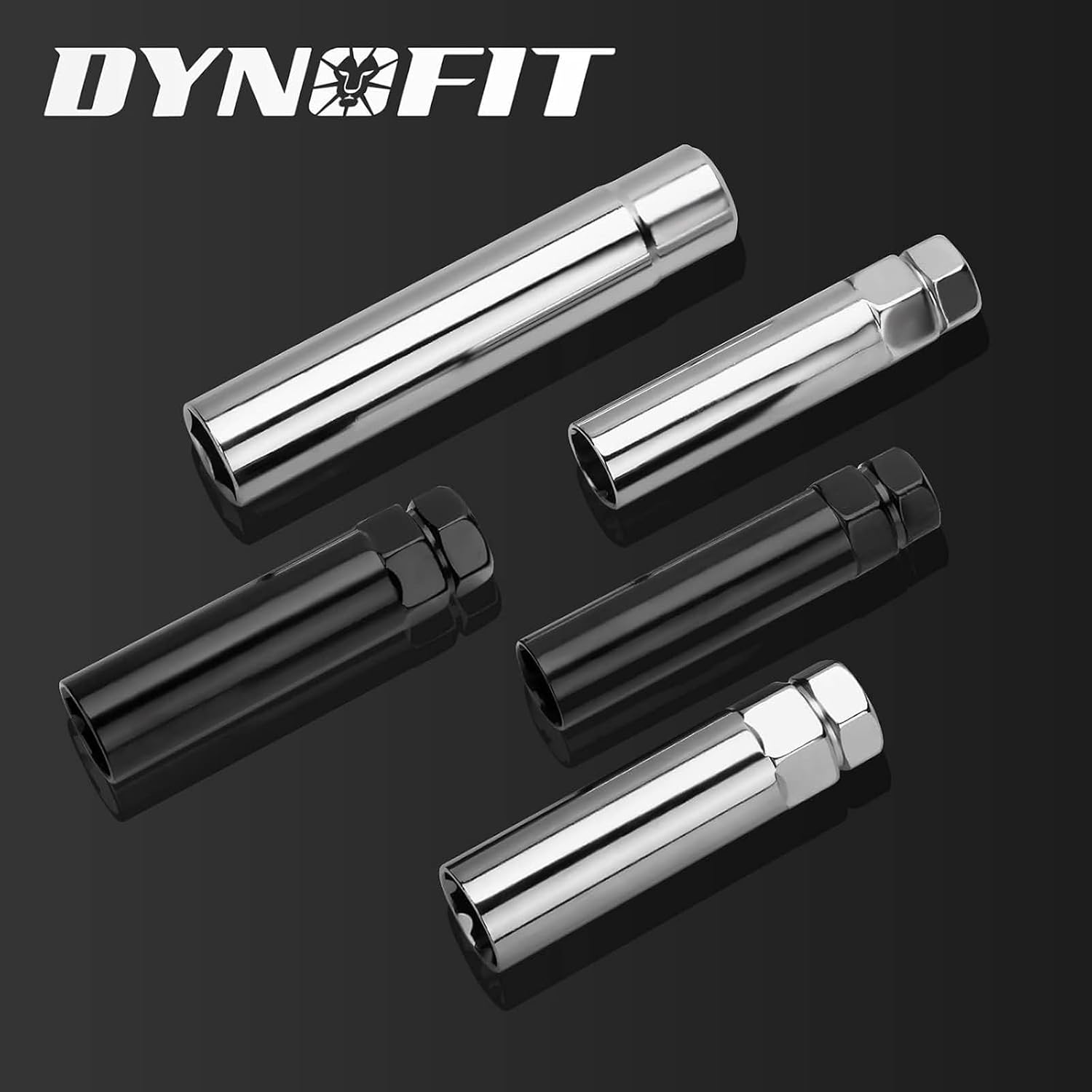 DYNOFIT 6 Spline Tuner Lug Nuts Key for Wrench with 3/4 inch (19mm) and 13/16 inch(21mm) Hex, Aftermarket Spline Lug Nut Socket Replacement Tool for 1/2" 12x1.5 12x1.25 Wheel Nuts