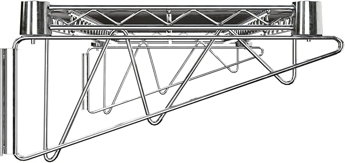 14" x 36" Chrome Wire Wall Mount Shelf - Image 5