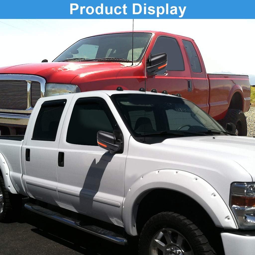 Passenger Side Towing Mirrors Fits 2004-2014 for Ford for F-150 Series Truck Pickup, Power Adjusted View Mirror