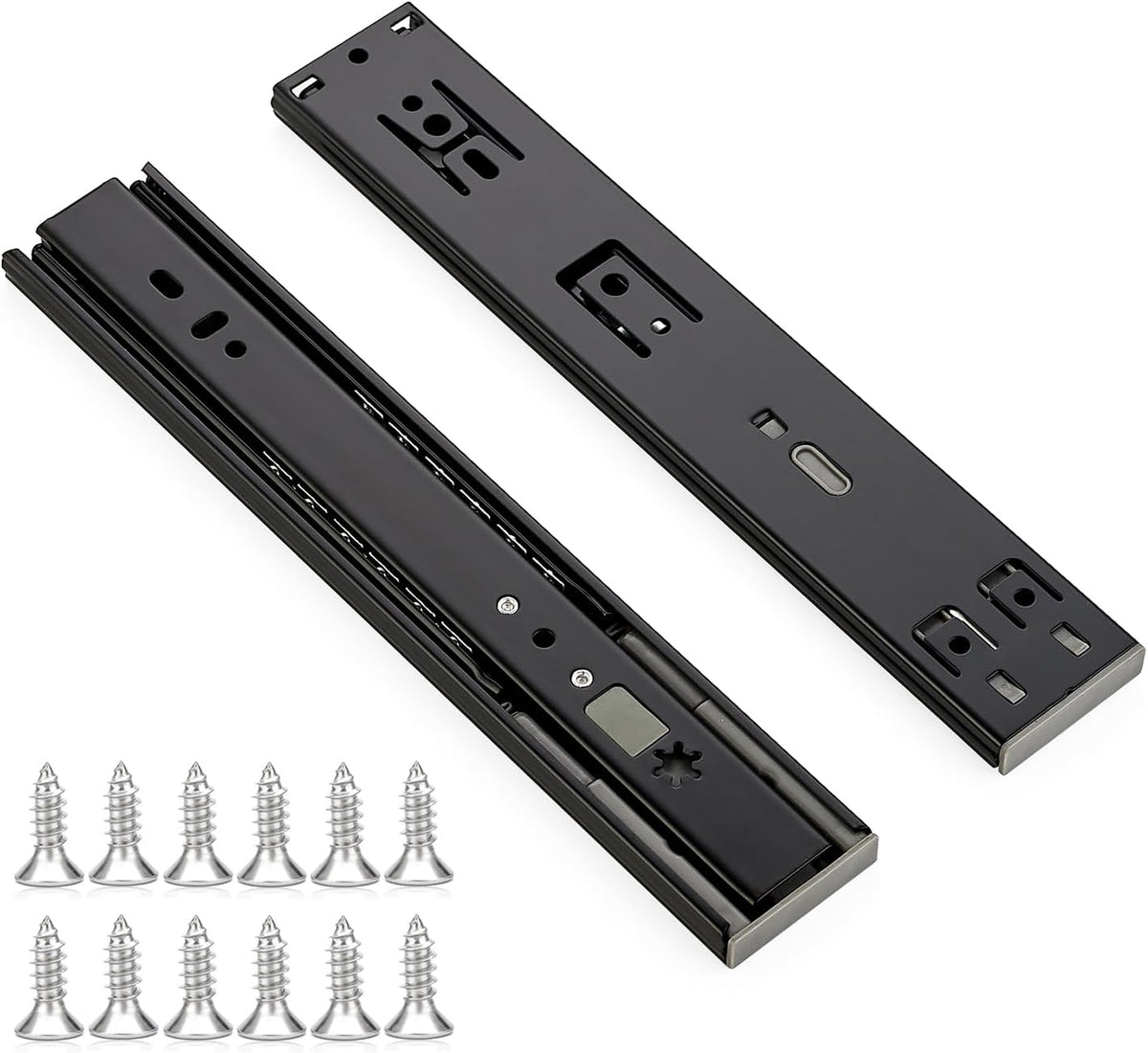 ravinte matte black soft close drawer slides 10, main product view