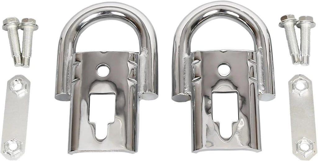 Front Pair Chrome Tow Hooks w/Hardware for Fo rd F 1 50 F-150 2004-2024 Cab Pickup