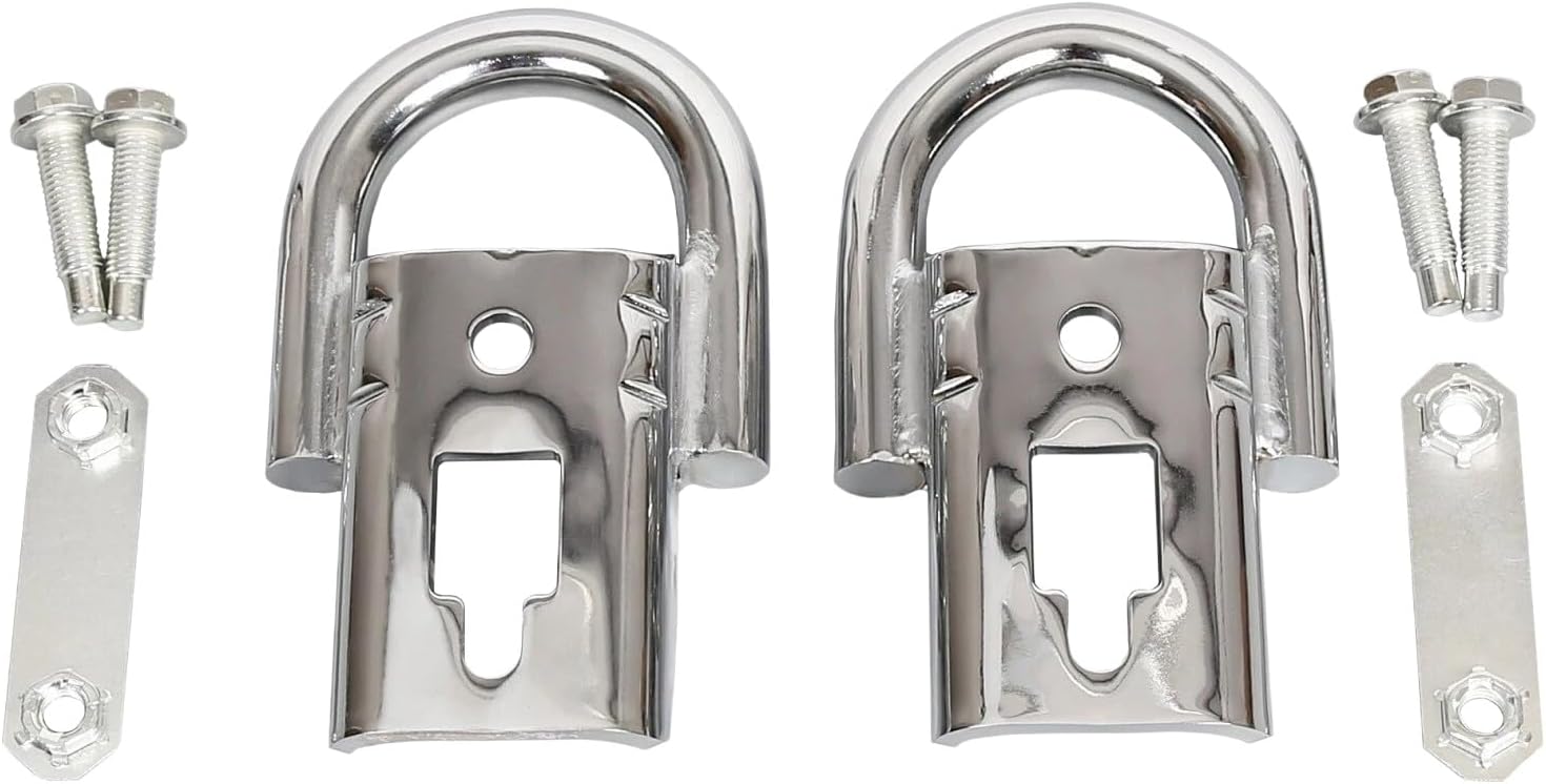 Front Pair Chrome Tow Hooks w/Hardware for Fo rd F 1 50 F-150 2004-2024 Cab Pickup