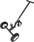 Tow Tuff Trailer Dolly w/ 12" Flat-Free Tires & 8" Swivel Caster Wheel, Fits 1 7/8” Coupler, 800 lb Capacity, Black - Adjustable and Portable Trailer Mover for Campers, Boats, and Utility Trailers