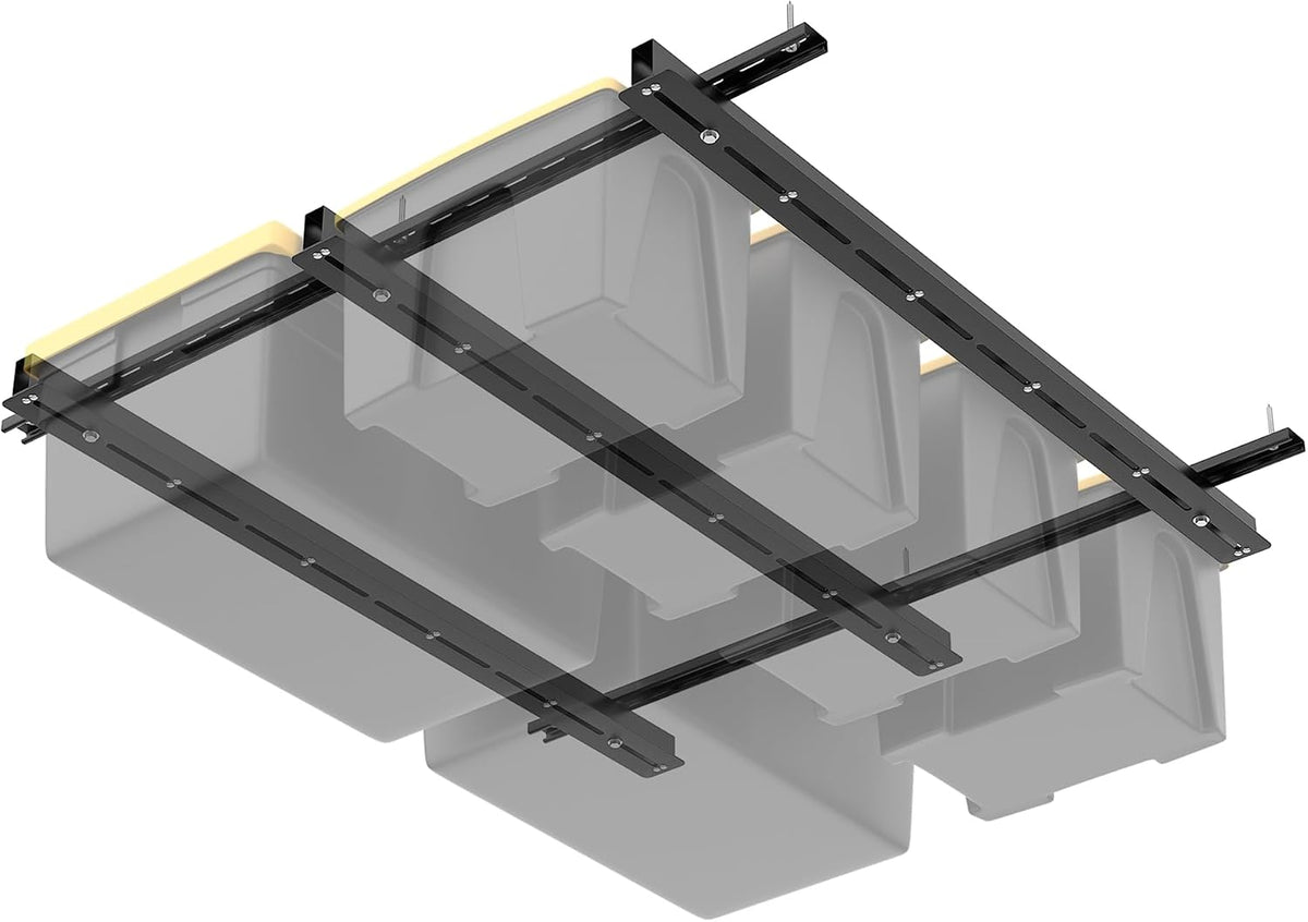 walmann overhead tote storage rails system, garage ceiling, main product view
