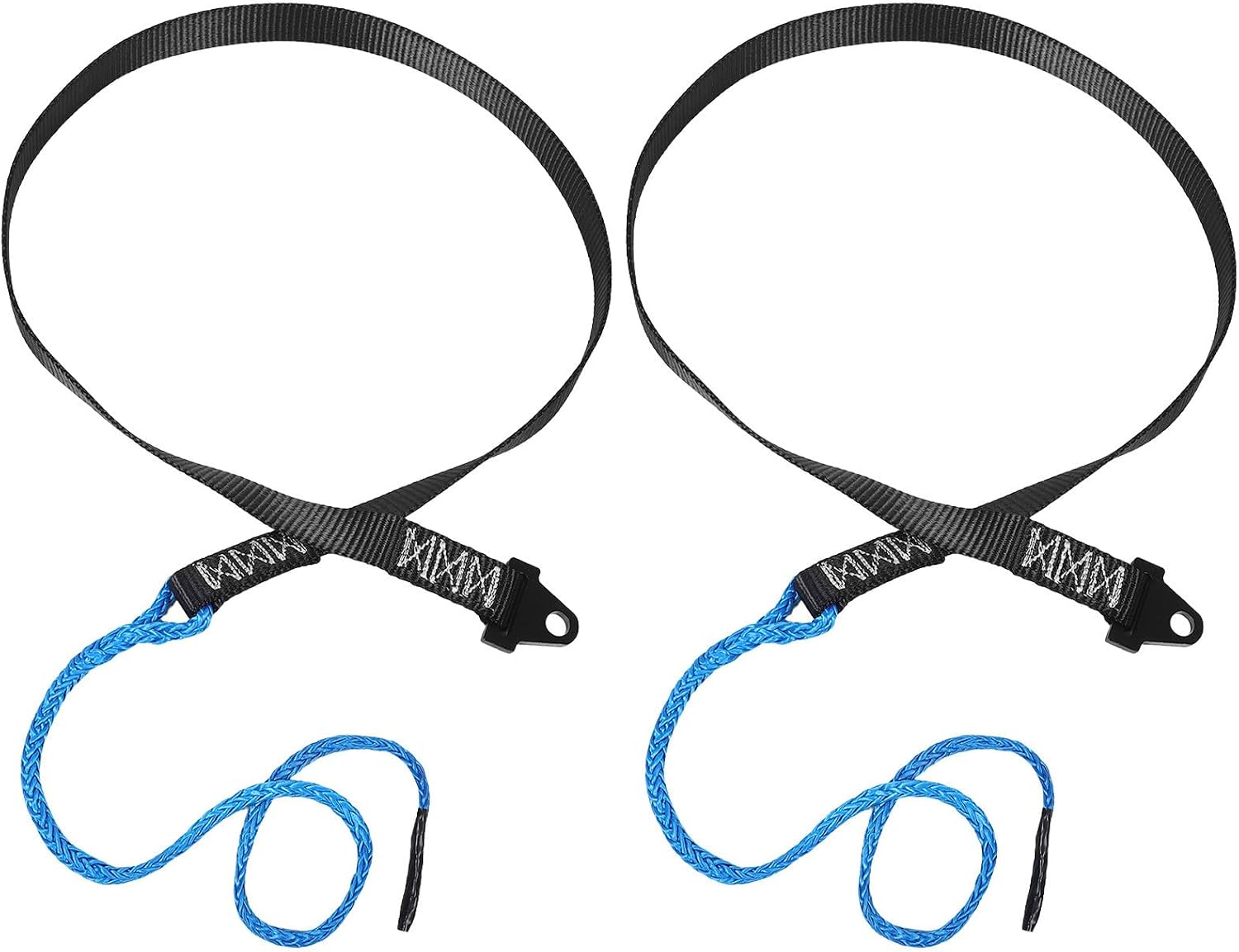 balacoo 2pcs Black ATV Snow Plow Winch Straps 64 Inch Heavy Duty Polyethylene Material with Stable Pulling Force and Effortless Installation for Removing Heavy Snow