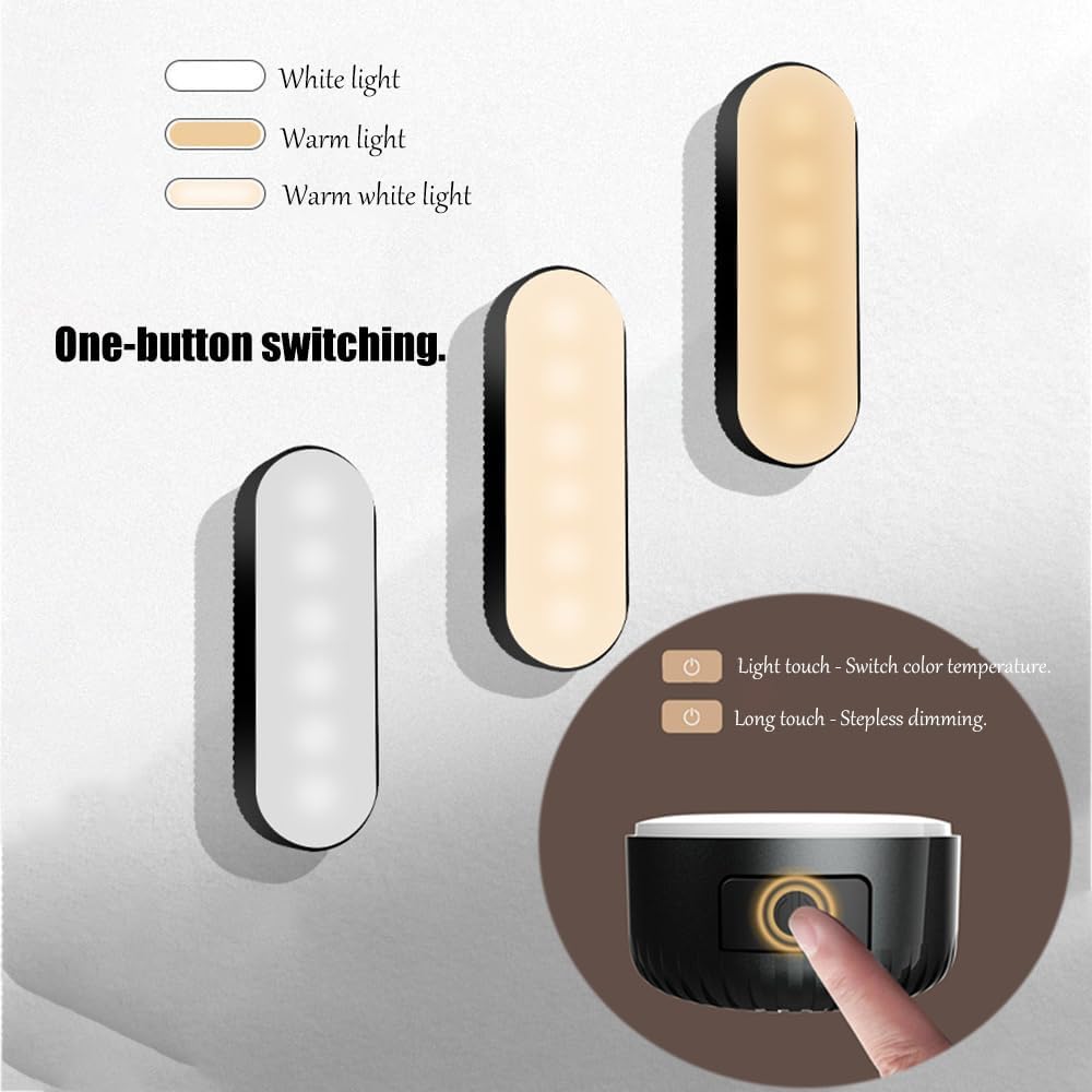 Car Trunk Light for Jeep Wrangler 2025 Magnetic Rechargeable Lights USB Rechargeable Reading Light Touch Switch Ambient Light