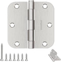 door hinges brushed nickel - 36 pack satin, main product view
