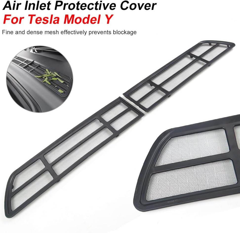 Air Intake Protective Cover for Tesla Model Y 2022-2024 - Black