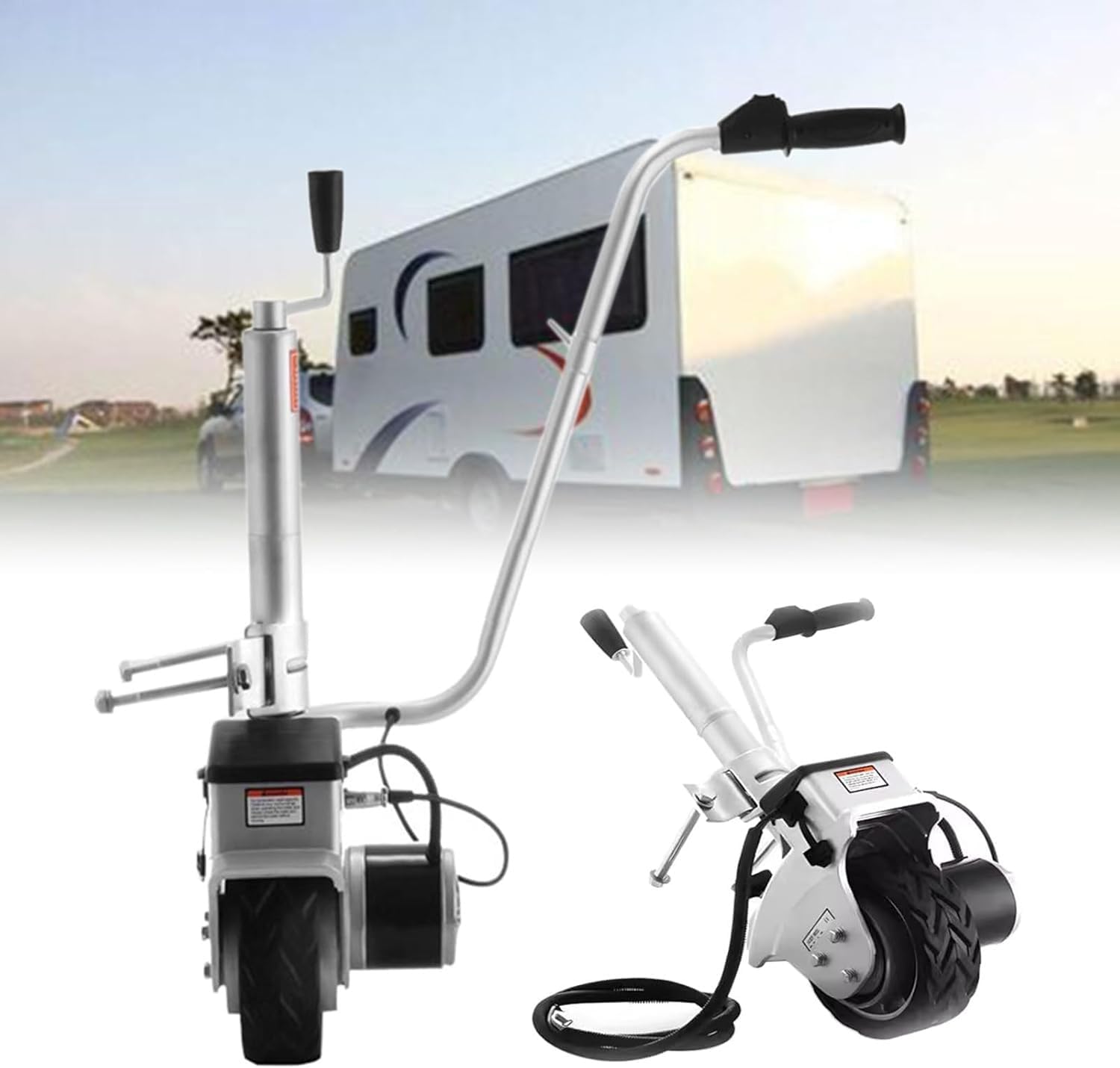 Electric Trailer Dolly, Trailer Mover, 350W Electric Trailer Mover with Max Load 5000 Lbs (2270 KG), 12V Electric Jockeys Wheel Mover with 6-7m/Min Speed, Motorised Jockeys Wheel for Caravan RV Camper