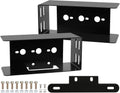 LINKITOM Rectangular Trailer Tail Light Mounting Box & License Plate Bracket, Left Right Guard Cover for Trailers Over 80" Boat Truck Marine Camper RV, Black Powder Coated Heavy Duty Steel