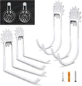 Garage Hooks White 4 Pack, 68-110LB Heavy Duty Steel Storage Utility Hooks by Vehookin