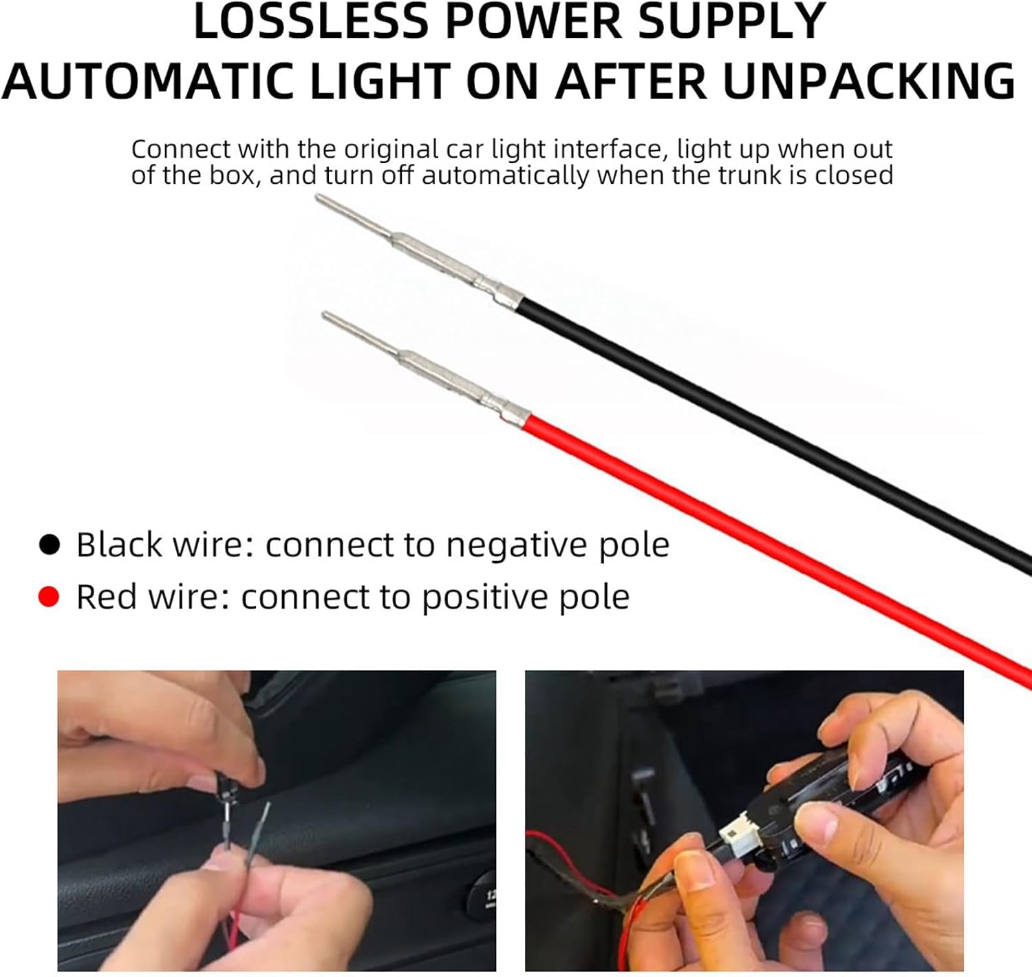 JSCARLIFE LED Car Trunk Light Strip (13FT/4M) - High-Brightness Universal Waterproof Car Boot Lighting with Delay Shutoff, Flexible Silicone Design for SUV/Sedan/Pickup (White)