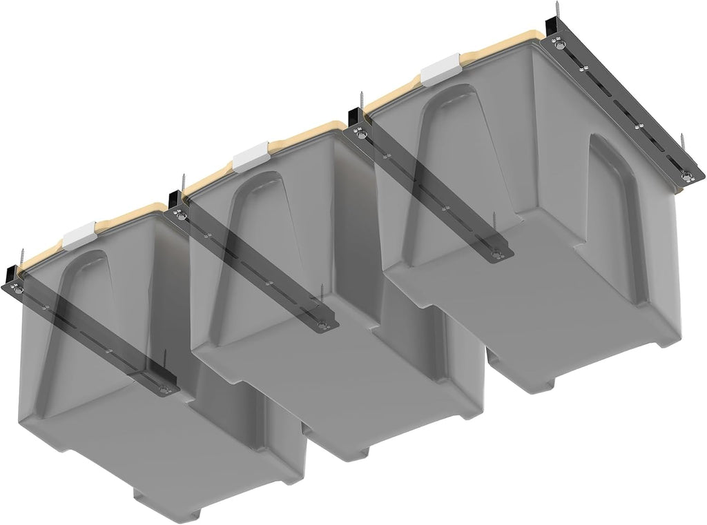 walmann ceiling tote storage rails, heavy duty garage, main product view
