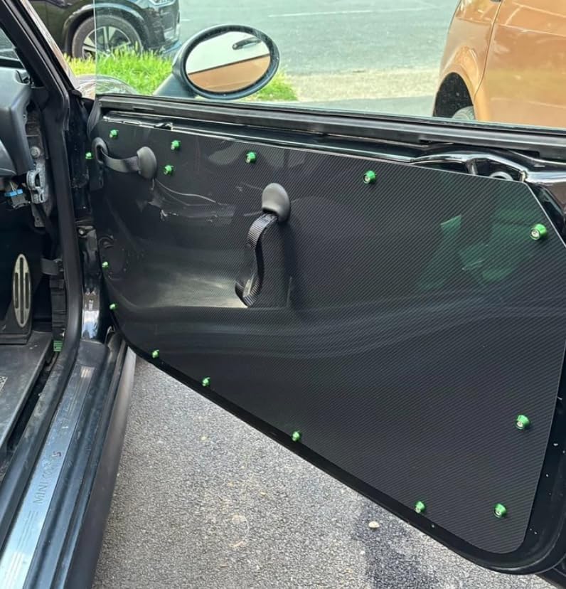 TRS Motorsport Fabric Door Handle Pull, Boot Trunk Strap, Grab Handle, Fixed Length,1400KG High Strength Webbing, 8 Colour Options - Made in The UK (Black)
