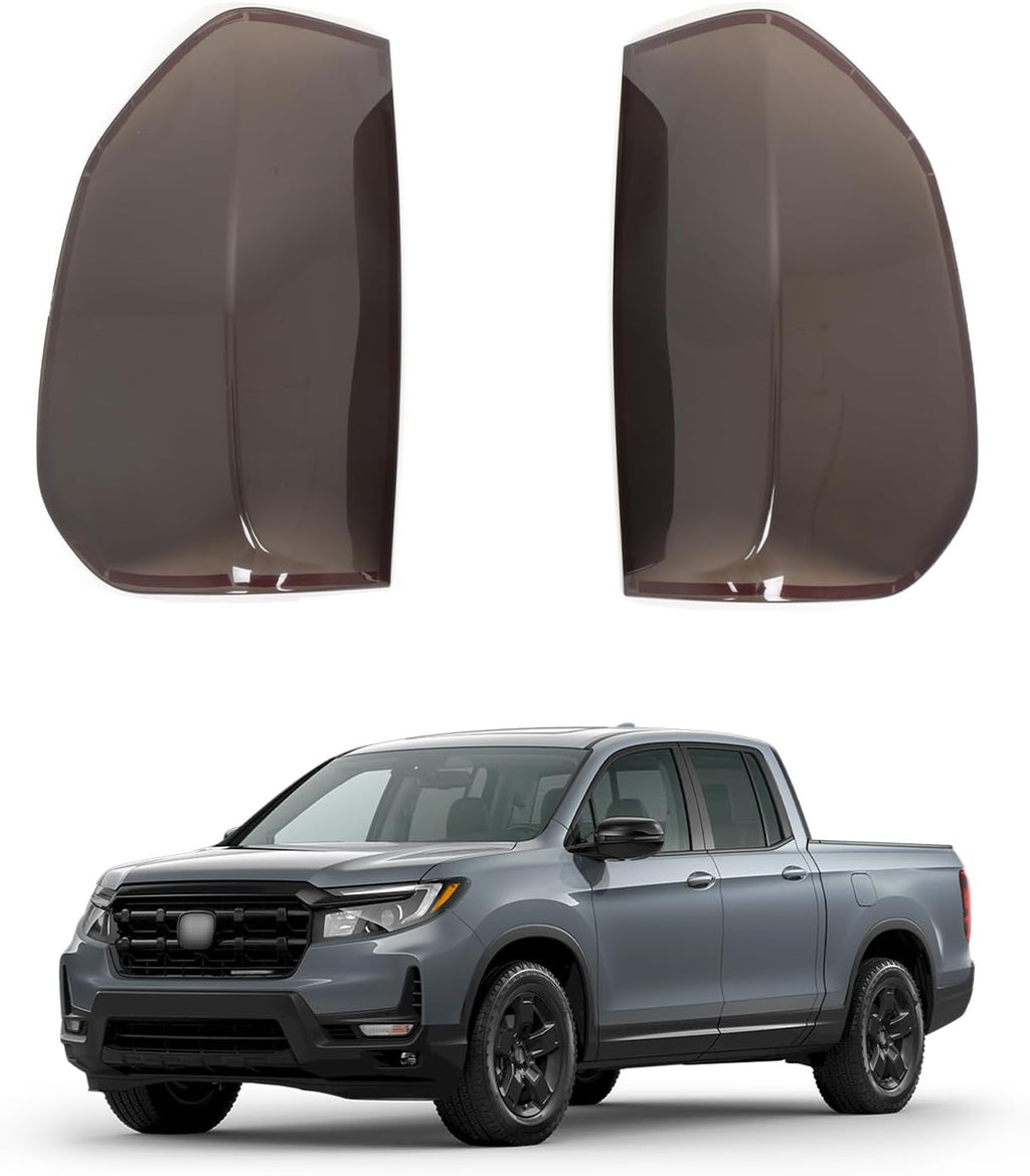 Rear Tail light Cover Compatible with Honda Ridgeline 2017-2025, Tail Brake Light Guard Cover Bezels, Reverse Tail Lamp Shell Shade, Smoked Headlight Protection Accessories, ABS