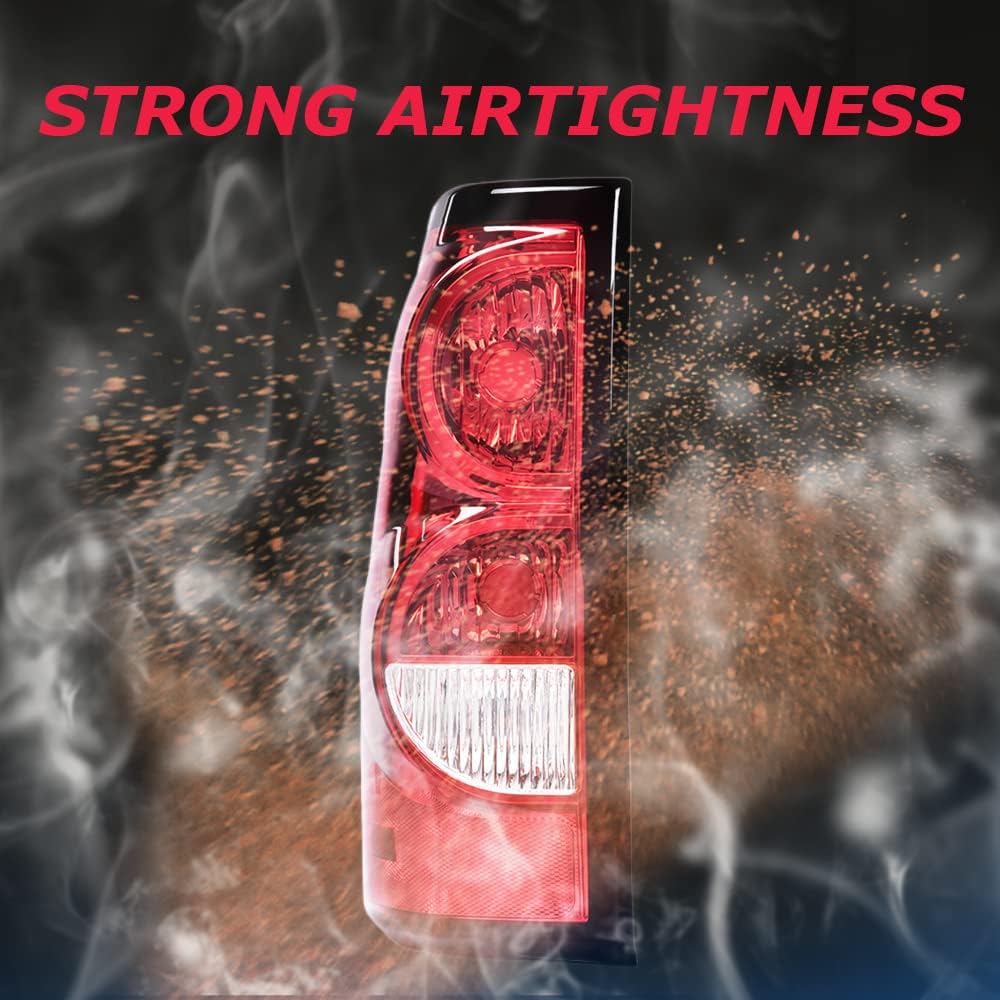PIT66 Tail Lights Fit 2003 2004 2005 2006 Chevy Silverado | Fit 2003-2006 Chevy Silverado Rear Light Lamp Assembly Driver And Passenger Side Red Clear Lens GM2800174, GM2801174