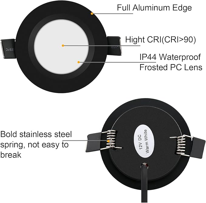 12 Volt LED Puck Light RV Boat Recessed Ceiling Light Super Slim LED Panel Light - Image 6