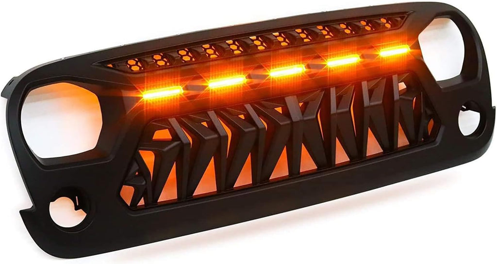 Grill Compatible with The Following Models:Jeep Wrangler JK JUK 2007 2008 2009 2010 2011 2012 2013 2014 2015 2016 2017 2018 JK JUK Shark Grille