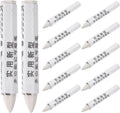 12pcs Tire Marking Crayons: Waterproof White Marker Pen Car Tire Pens - Car Bike Motorcycle Automotive Repair Management Supplies