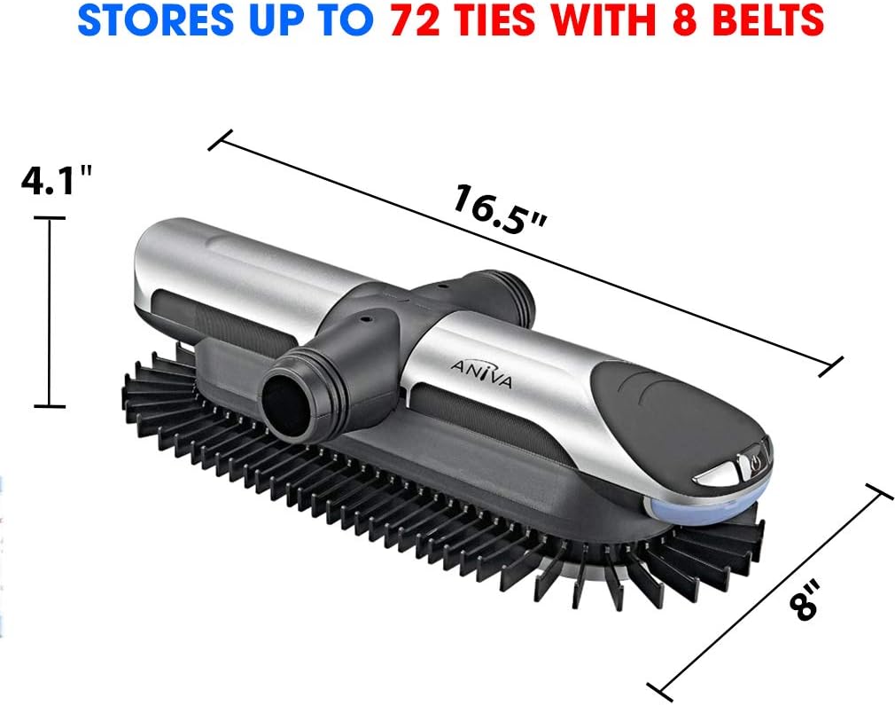 aniva motorized tie rack closet organizer with led, side view