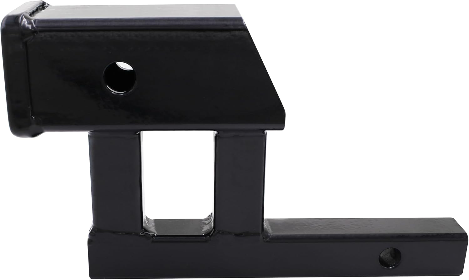1-1/4” to 2” Hitch Adapter with 5” Rise & Drop, Heavy Duty Trailer Hitch Receiver Adapter, Steel Hitch Extender Converter for Bike Rack Cargo Carrier, Black Powder Coated