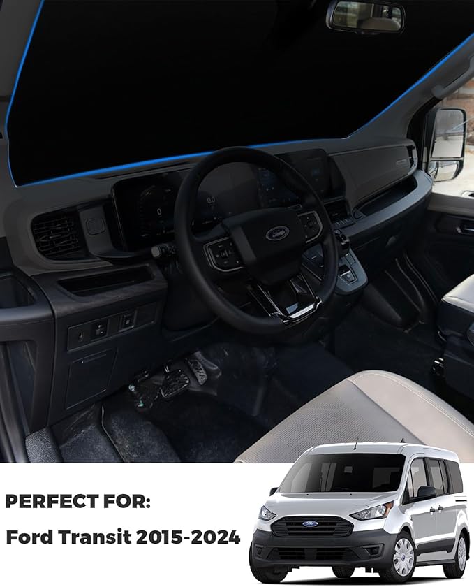 2025 Upgrade Front Windshield Sun Shade Foldable Ford Transit Sun Shade - Image 3