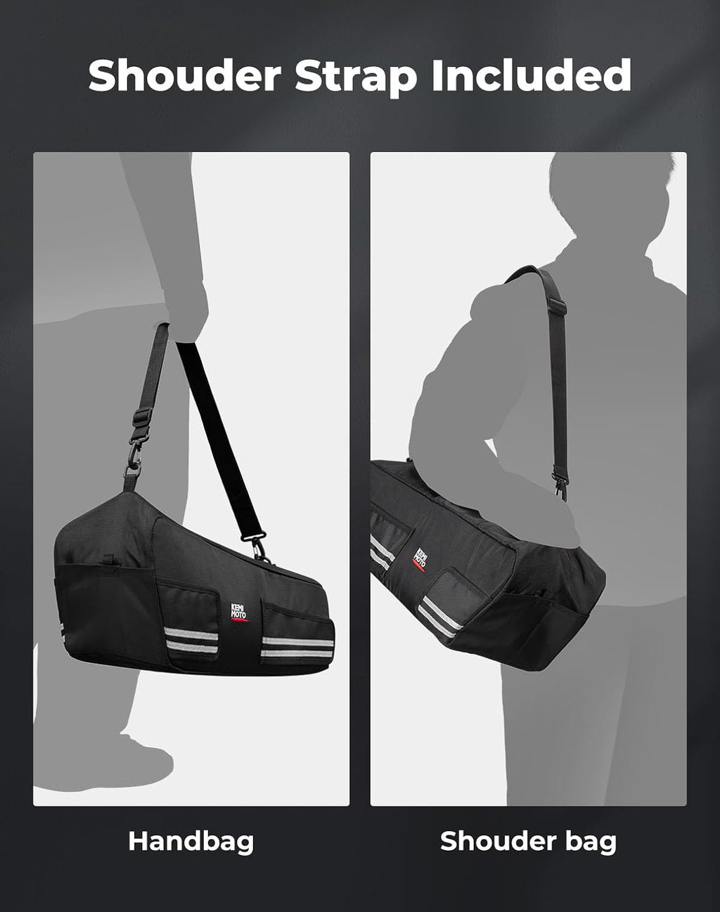 KEMIMOTO Under Seat Storage Bag Compatible with Ruckus 2010-2025 Cling Side Frame Bag Saddle Bag Luggage Scooter Comes with Shoulder Straps 30L