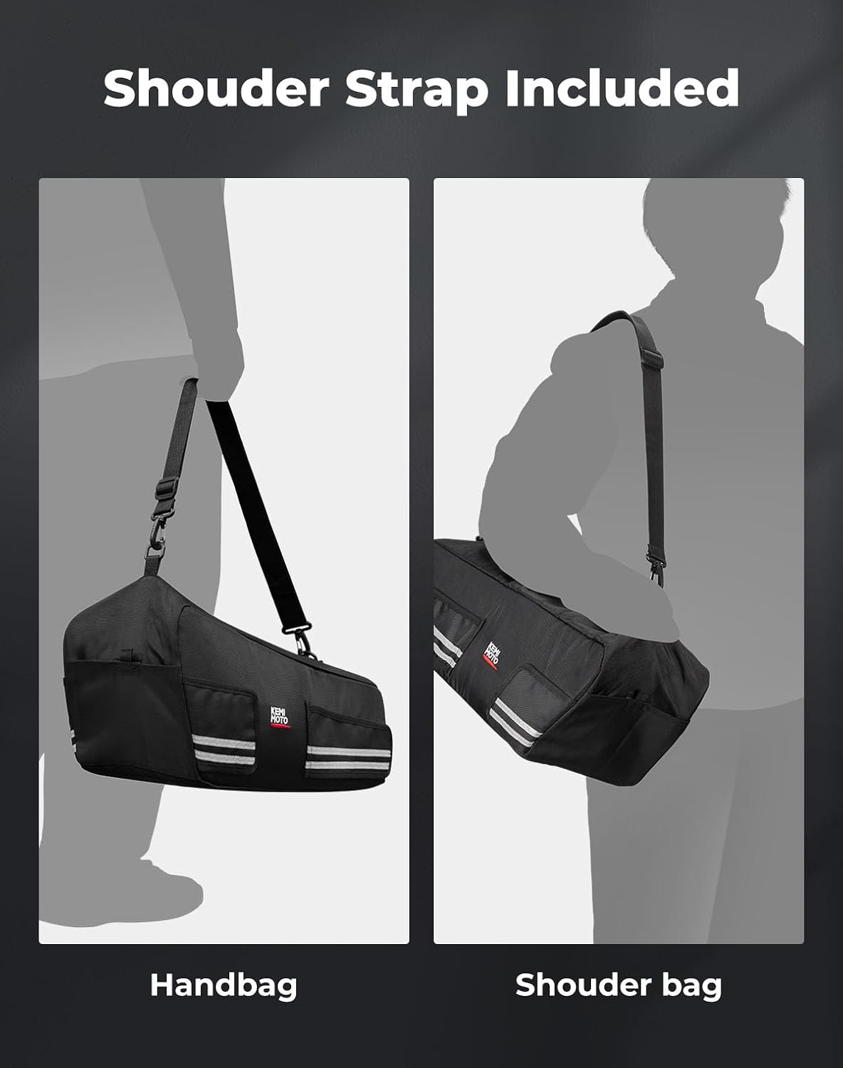 KEMIMOTO Under Seat Storage Bag Compatible with Ruckus 2010-2025 Cling Side Frame Bag Saddle Bag Luggage Scooter Comes with Shoulder Straps 30L
