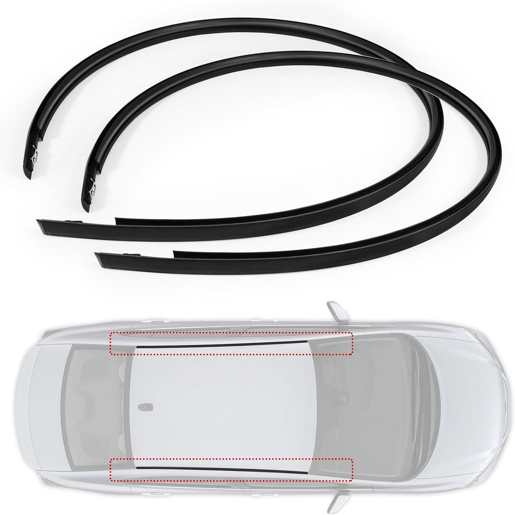 2Pcs Roof Trim Molding Kit Compatible with Honda Civic Sedan 4-Door 2012 2013 2014 2015 Left & Right Side Rubber Roof Moulding Drip Stripping Replace# 74316TR0A01 74306TR0A01 74316TR0A11 74316TR0A12