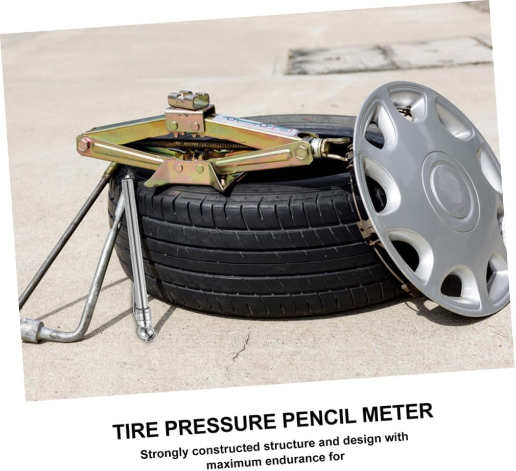 5Pcs Portable Tire Pressure Gauge Pen Set for Cars Heavy Duty Mechanical Tire Pressure Tools Suitable for Automotive Maintenance and Safety Inspections
