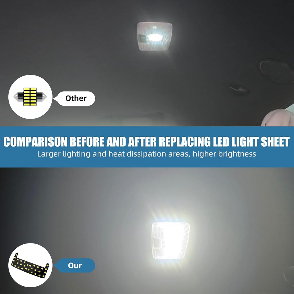 Interior Dome Lighting Upgraded Accessory,Reading light, High-brightness Pure White LED Light,Fit for Toyota Tacoma,4Runner,Rav4,Camry,Corolla,Sienna,Highlander,Prius,FJ Cruiser
