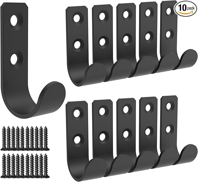 Wall Hooks Coat Hook Robe Hanging Robe & Towel Hooks, Utility Hooks Indoor by Aufuga