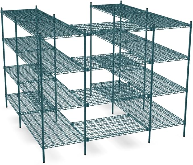 NSF 7' x 7' Walk-in 4-Tier Shelving Unit Kit - Image 2