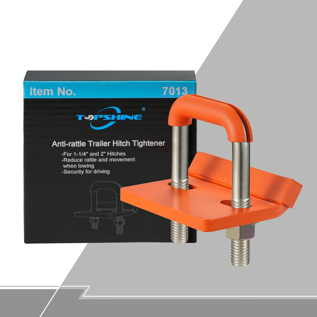 TOPSHINE Trailer Hitch Tightener Anti-Rattle Stabilizer for 1.25, 2 inch Hitches, Hitch Receiver Clamp with Rubber Isolators, Reduce Movement On Hitch Mount, Bike Rack, Cargo Carrier, RV Accessories