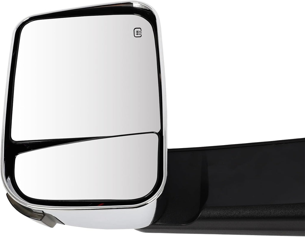 Towing Mirrors Fit for 1999 2000 2001 2002 for Dodge for Ram 1500 2500 3500 with Power Heated Turn Signal Chrome Tow Mirrors Pair