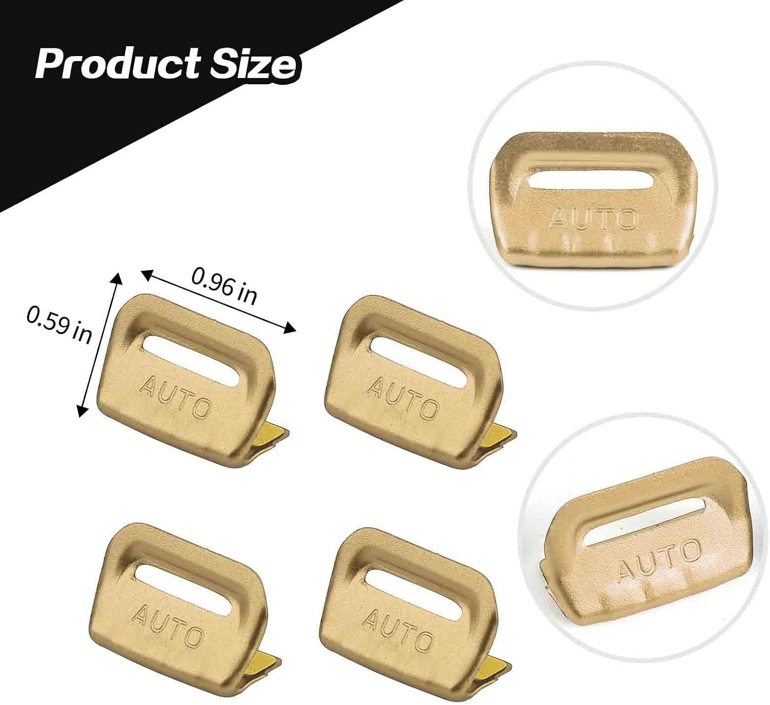 JeCar for Jeep Window Switch Button Cover Trim Interior Accessories for Jeep Wrangler JL JLU Gladiator JT 2018-2024 2025 2026+ (Gold Aluminum Alloy)