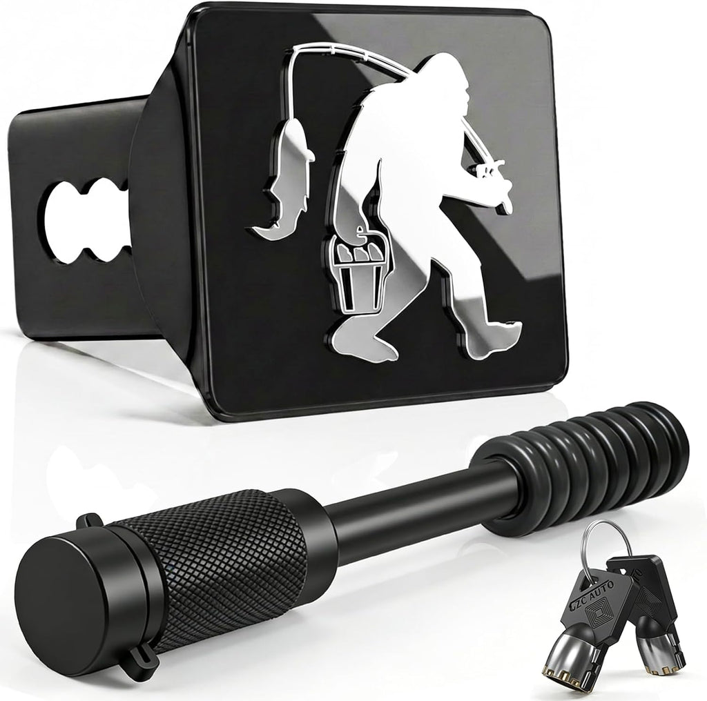 Bigfoot Fishing Hitch Cover for 2 Inch Receivers with 5/8-Inch Pin Diameter Anti-Theft Hitch Lock