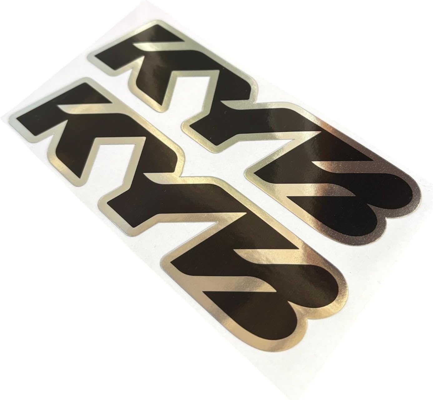 KYB Fork Stickers for emotos Chrome Apollo Silver