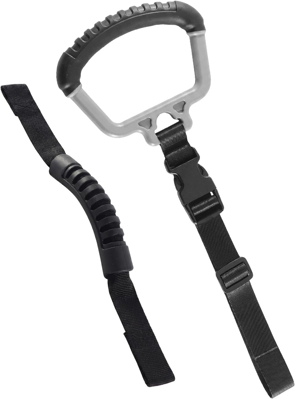 2-in-1 Car Assist Handle Kit, Vehicle Support Grab Bar for Getting in and Out of Car, Adjustable Overhead and Backseat Support Bar with Rubber Grip