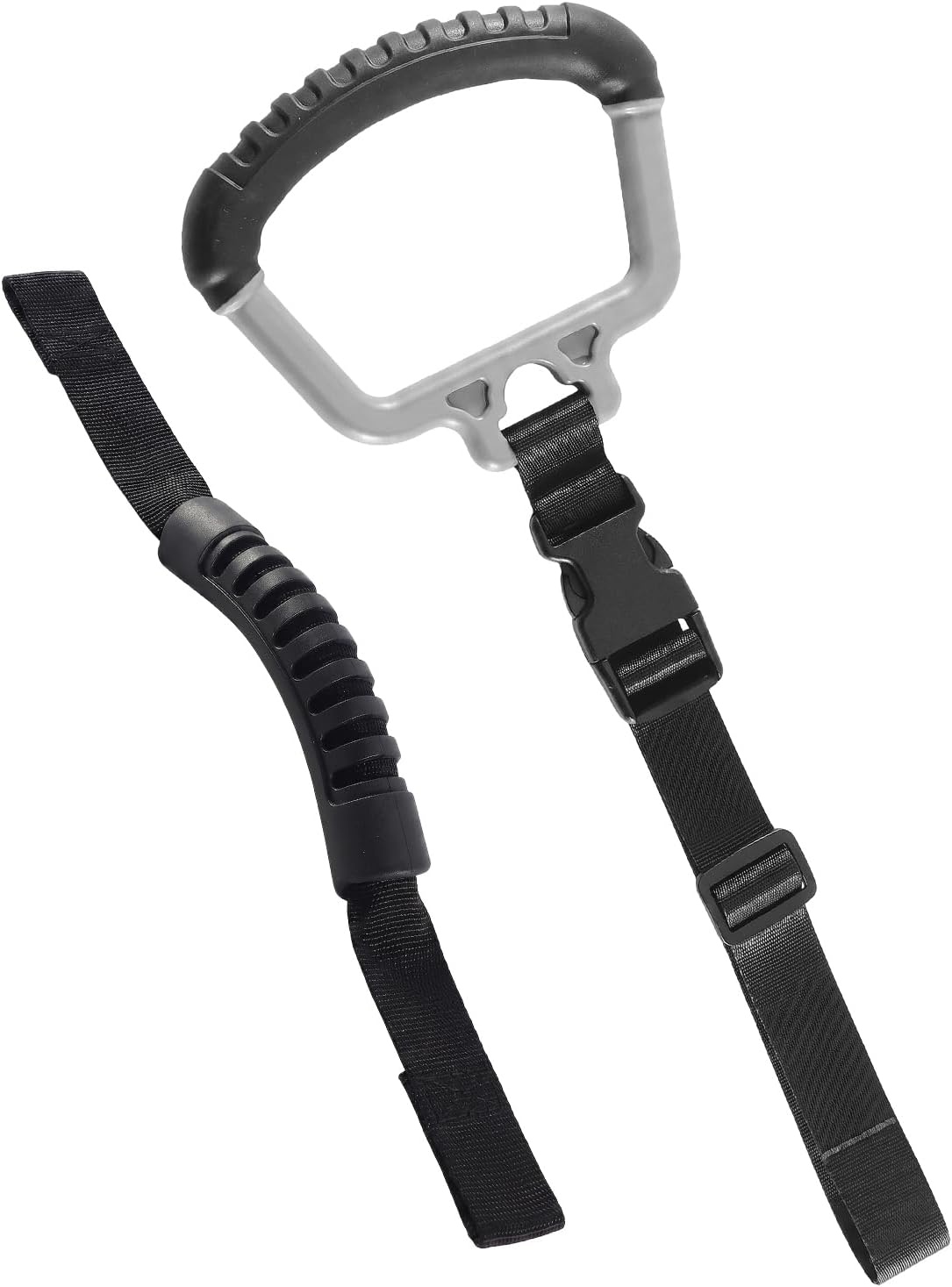 2-in-1 Car Assist Handle Kit, Vehicle Support Grab Bar for Getting in and Out of Car, Adjustable Overhead and Backseat Support Bar with Rubber Grip