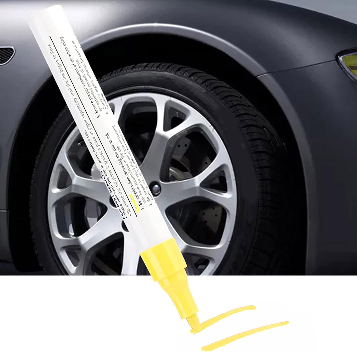 Tire Paint Pen, Professional Car Tire Marking Pen for Rubber Metal Plastic, Fast-Drying High-Temp Paint Marker, Compatible with Trucks SUVs Vehicles