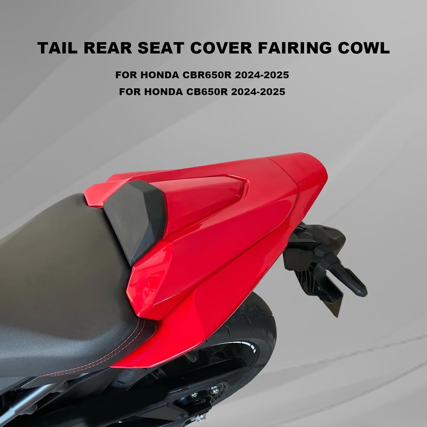 Rear Tail Seat Fairing Cover for Honda CBR650R 2024 2025 For Honda CB650R 2024-2025 Motorcycle Accessories Seat Cover Fairing (Red)