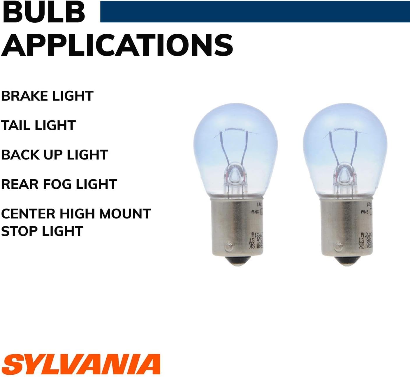 SYLVANIA - 7506 SilverStar Mini Bulb - Brighter and Whiter Light, Ideal for Daytime Running Lights (DRL) and Back-Up/Reverse Lights (Contains 2 Bulbs)