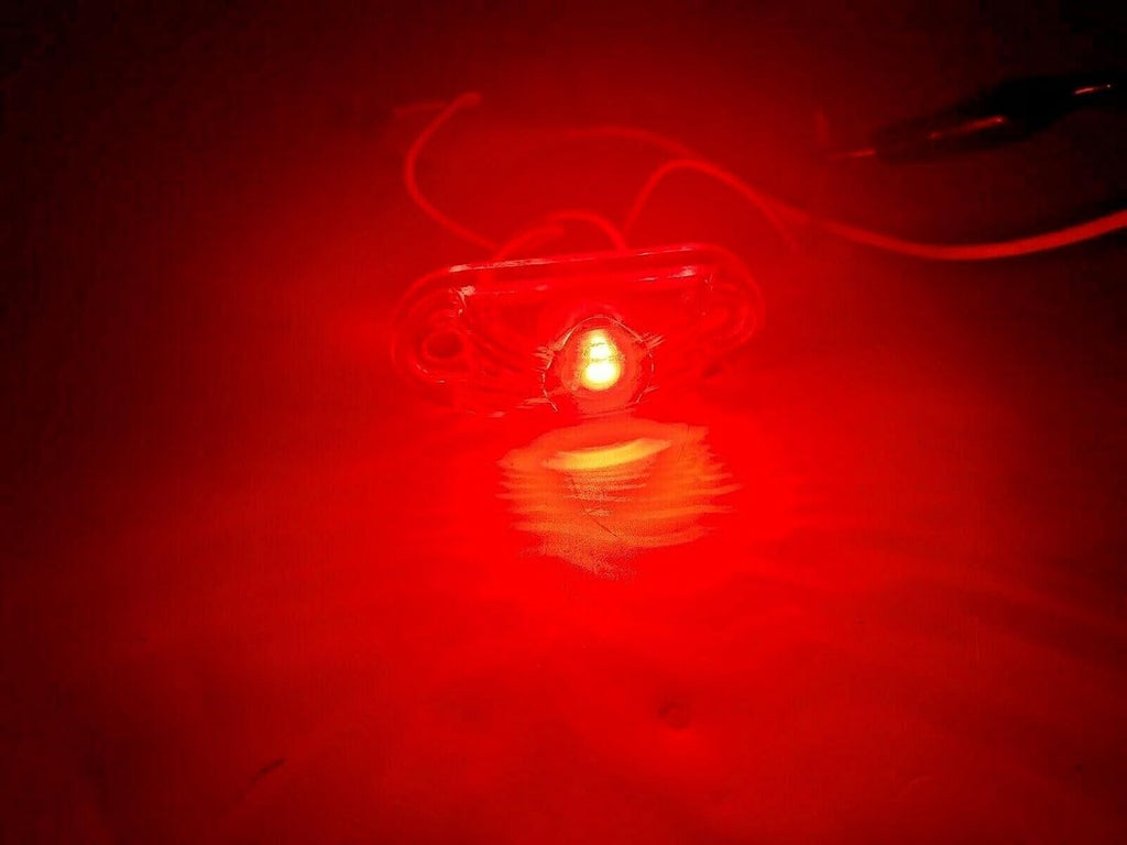 Oval P2 Rated 1-LED Surface Mount, RED Lens, 2-Wire LED Trailer marker light