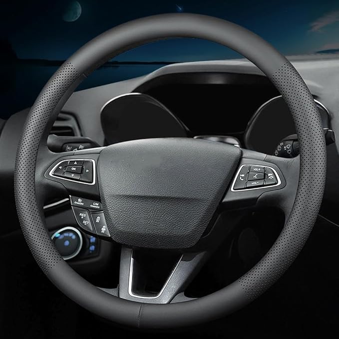 New Nappa Leather car Steering Wheel Cover，for Car Truck SUV 15 inch - Image 4