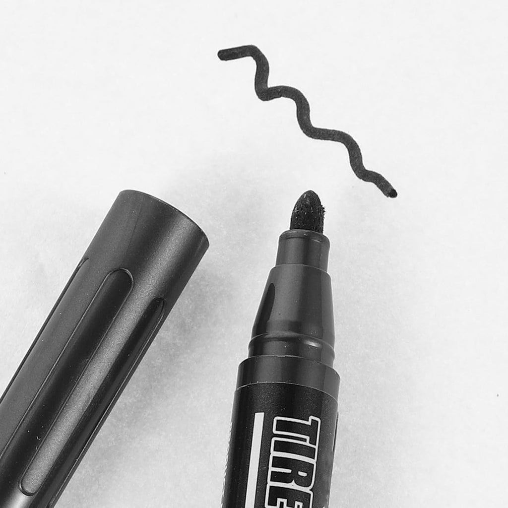 KICHOUSE 3pcs Car Tire Marking Pens Set Lightweight and Sturdy Tire Marker Pens Fast-drying Oil-based Paint Portable and Practical