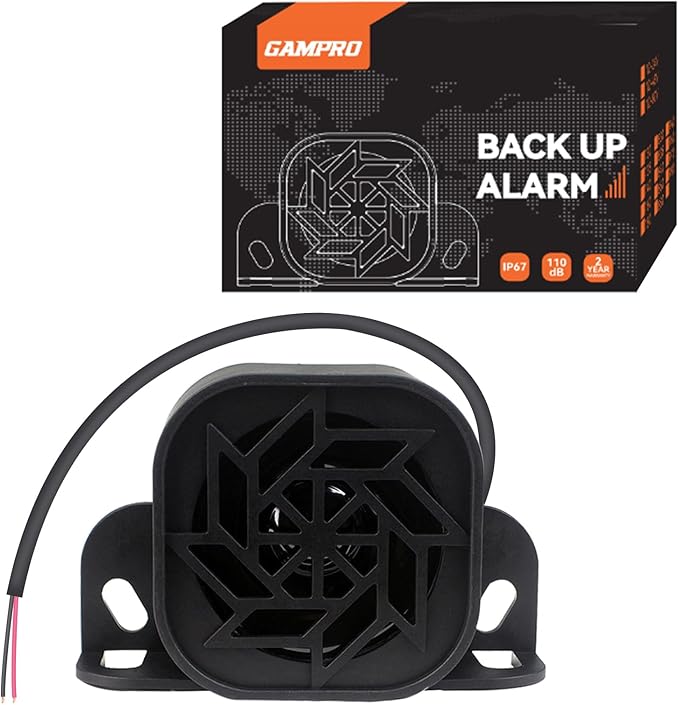 830 Back-up Alarm 12V-24V 110dB IP67 Waterproof Dust-Proof Reversing Warning by GAMPRO